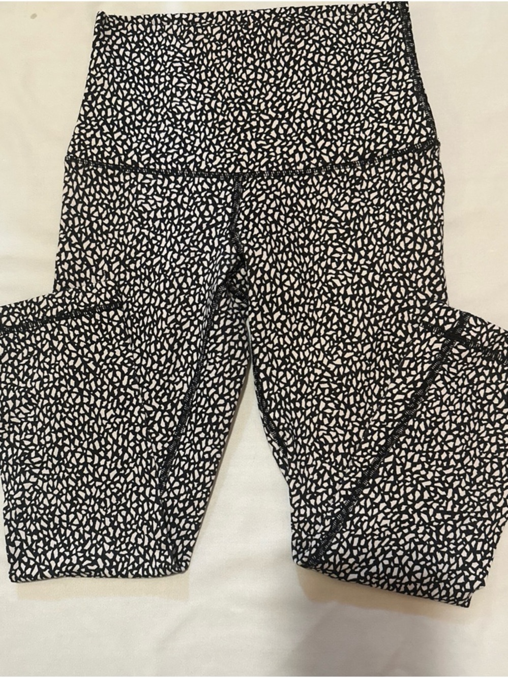 lululemon athletica Black and White Printed High-Rise Leggings